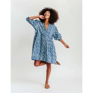 MIRTH-CAFTAN SeaShell Handmade Edition Textile Mini Dress (Size:Small)